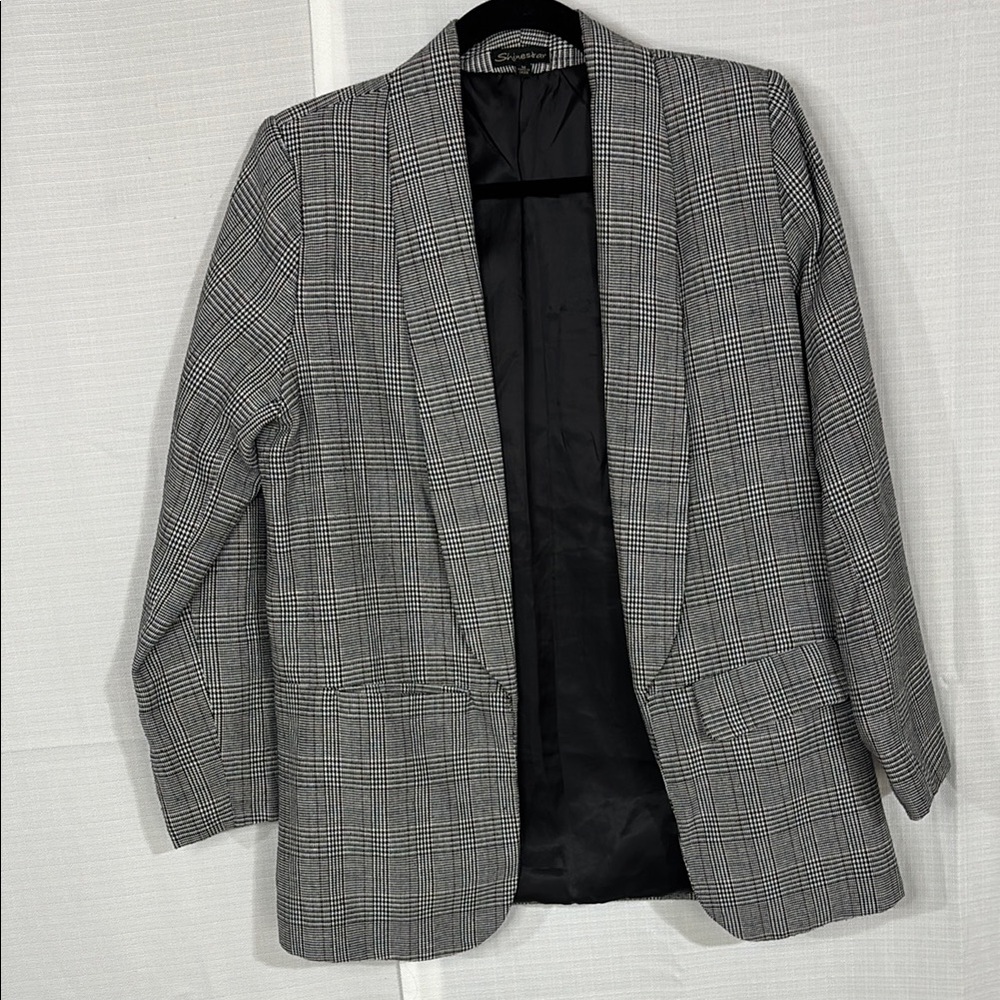 Shinestar Gray Blazer Tailored Suit Jacket